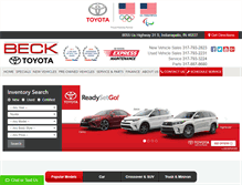 Tablet Screenshot of becktoyota.com